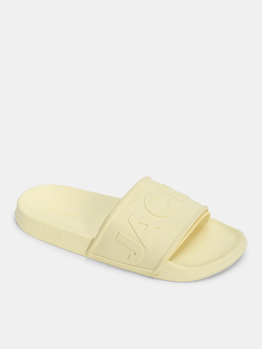 Yellow Logo Embossed Pool Sliders - Image 4