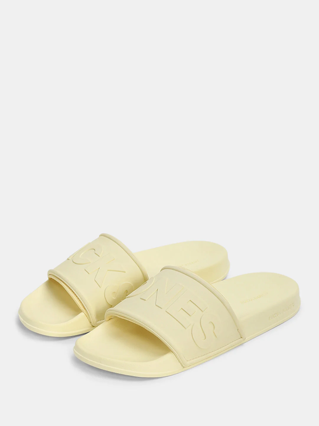 Yellow Logo Embossed Pool Sliders - Image 6