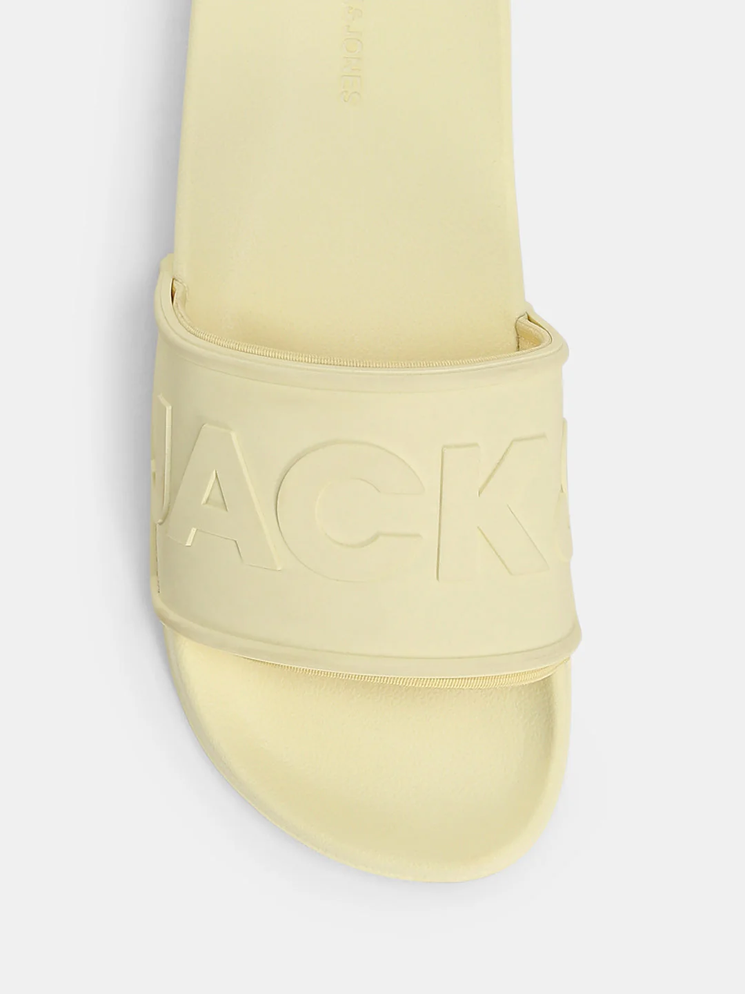 Yellow Logo Embossed Pool Sliders - Image 7