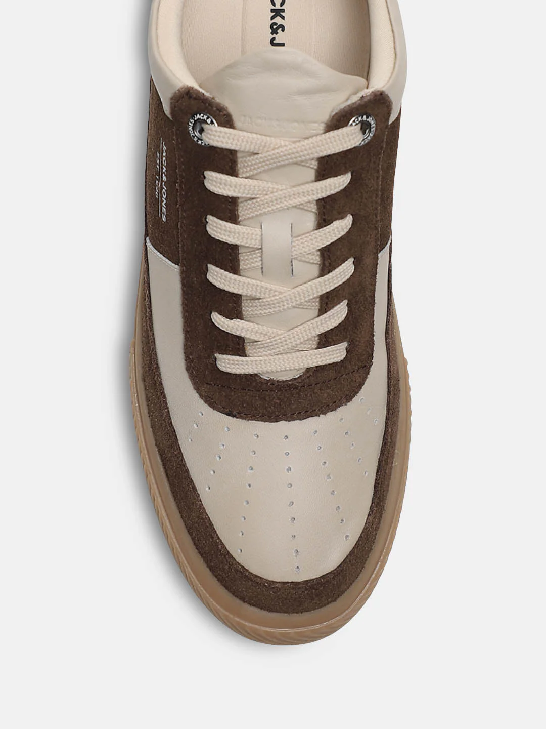 Brown Colourblocked Suede Sneakers - Image 7
