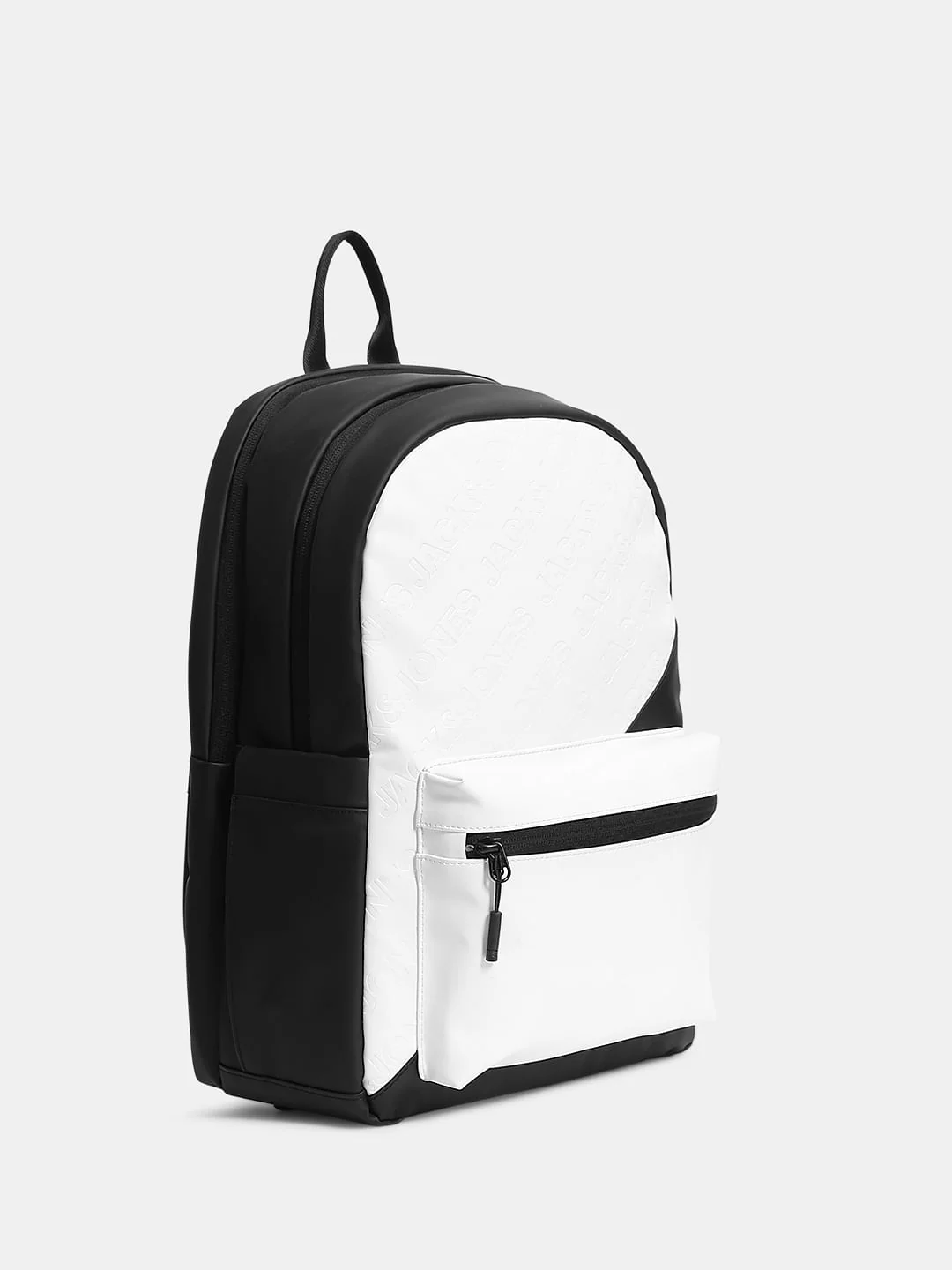 White Logo Print Colourblocked Backpack - Image 2