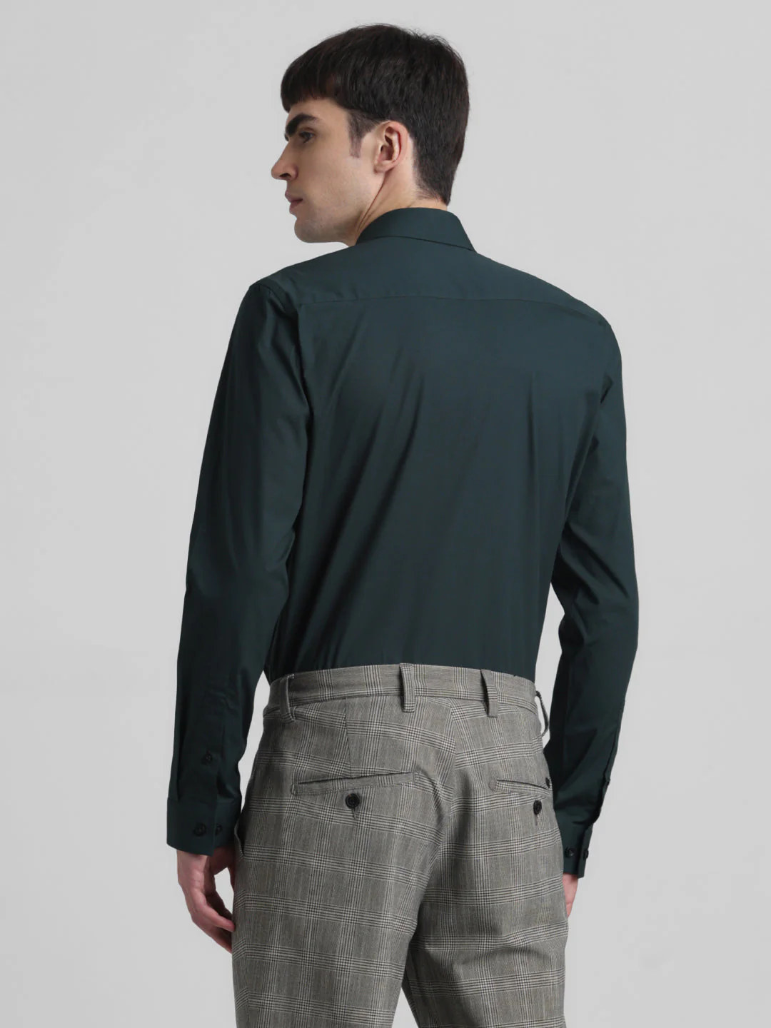 Dark Green Slim Fit Formal Shirt - Image 4