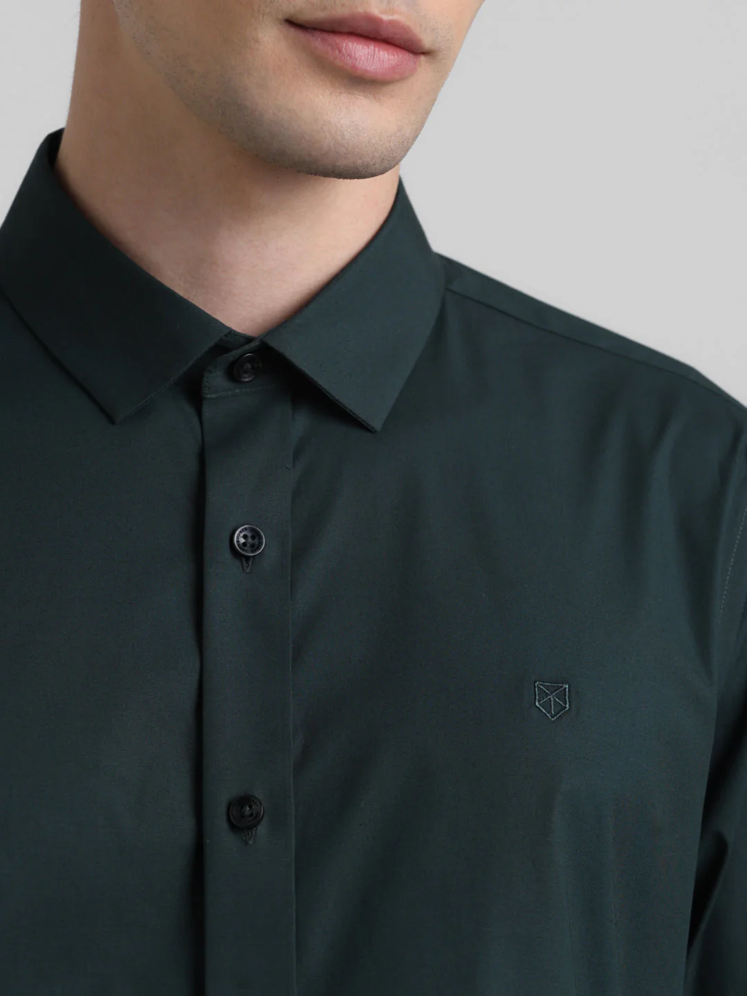 Dark Green Slim Fit Formal Shirt - Image 5