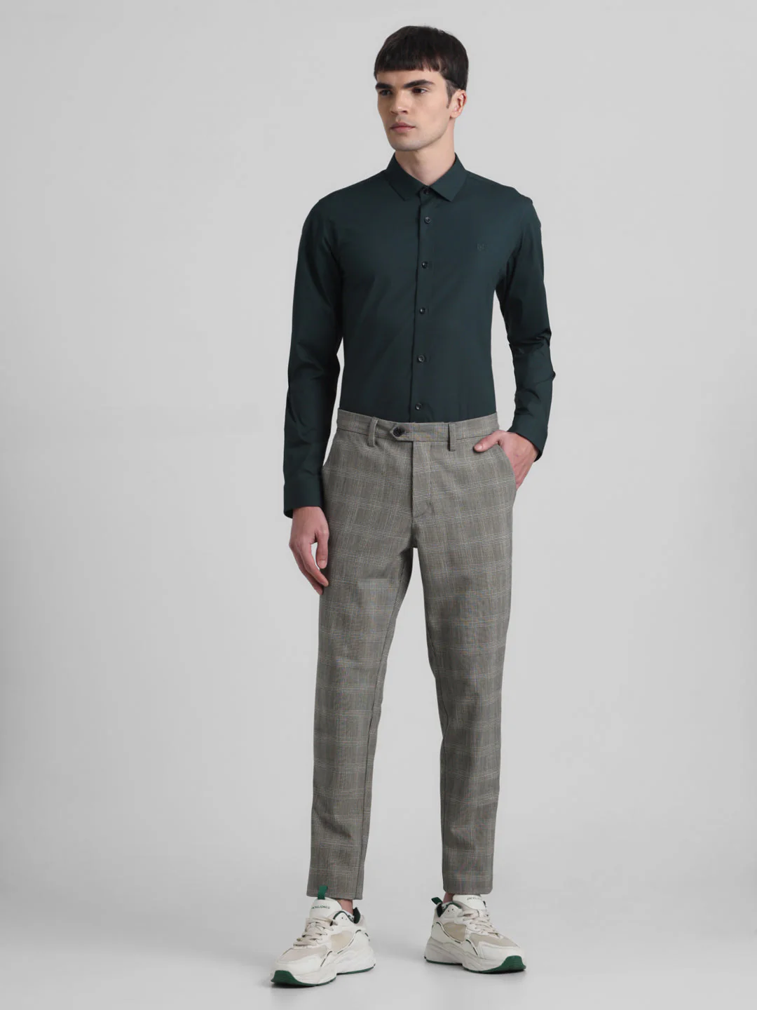 Dark Green Slim Fit Formal Shirt - Image 6