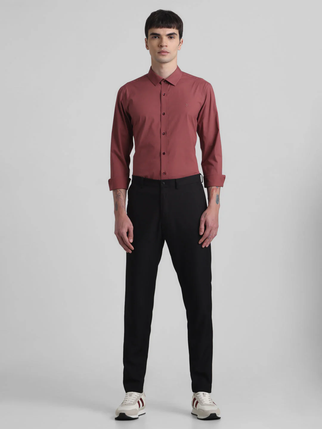 Brown Slim Fit Formal Shirt - Image 6