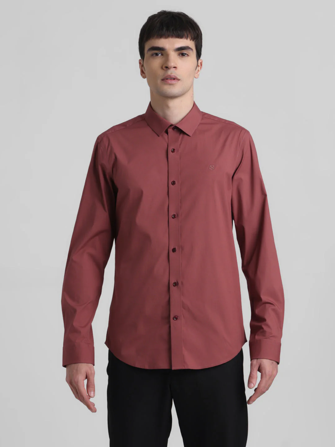 Brown Slim Fit Formal Shirt - Image 8