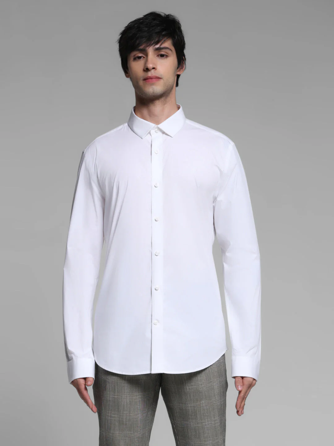 White Slim Fit Formal Shirt - Image 8