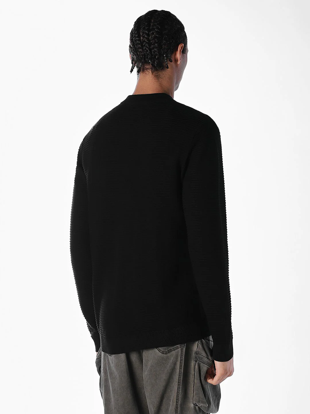 Black Zip-Up Cardigan - Image 4