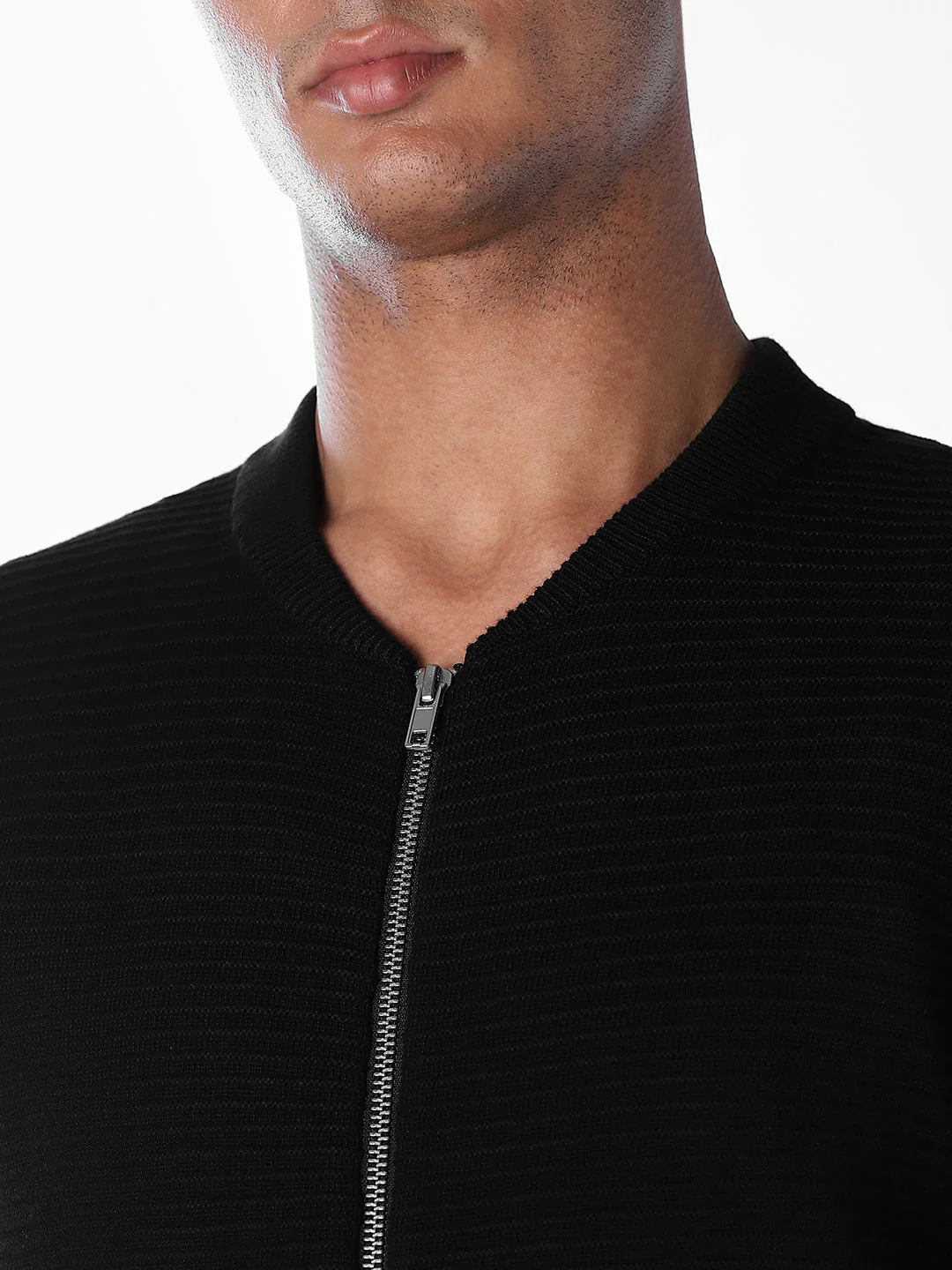 Black Zip-Up Cardigan - Image 5