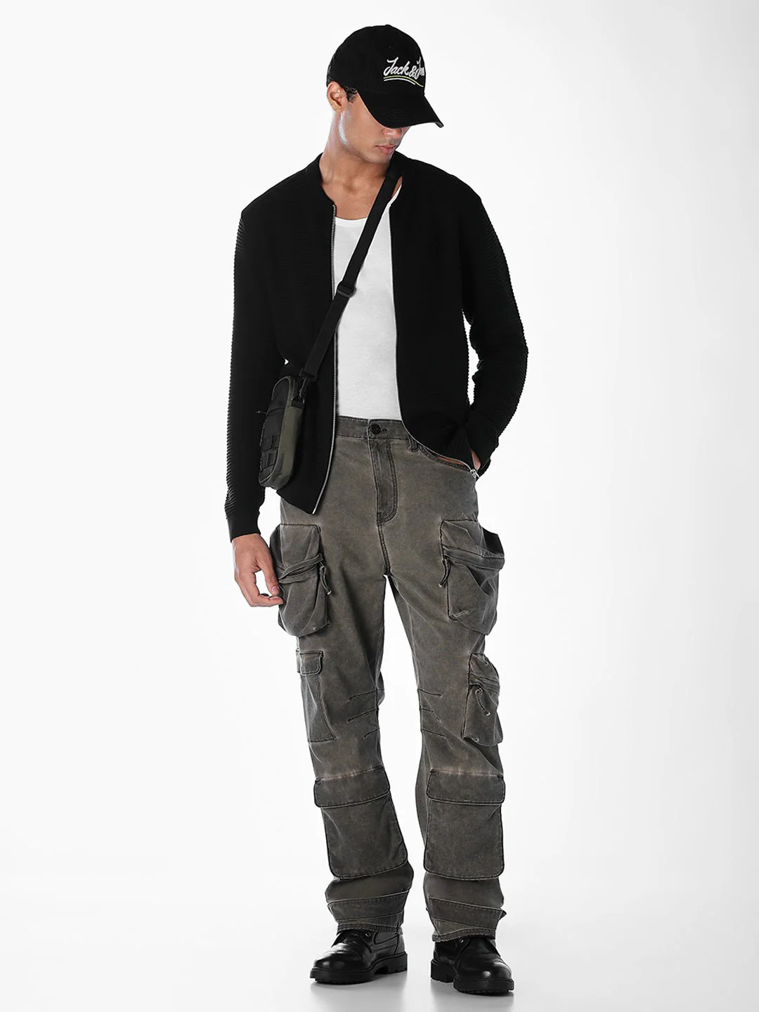 Black Zip-Up Cardigan - Image 6