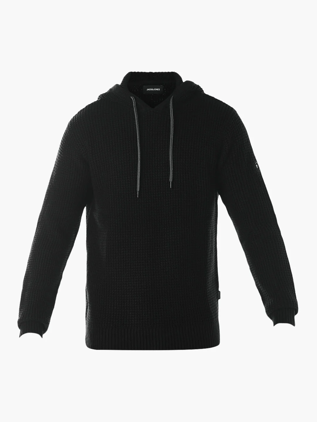 Black Knitted Hoodie - Image 7