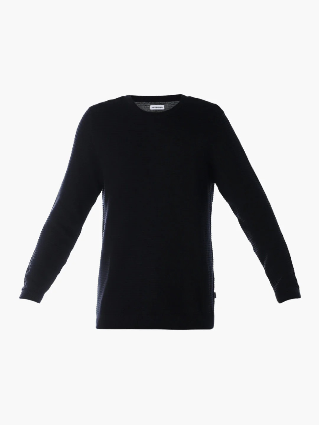 Crew Neck Cotton Knit - Black - Image 7