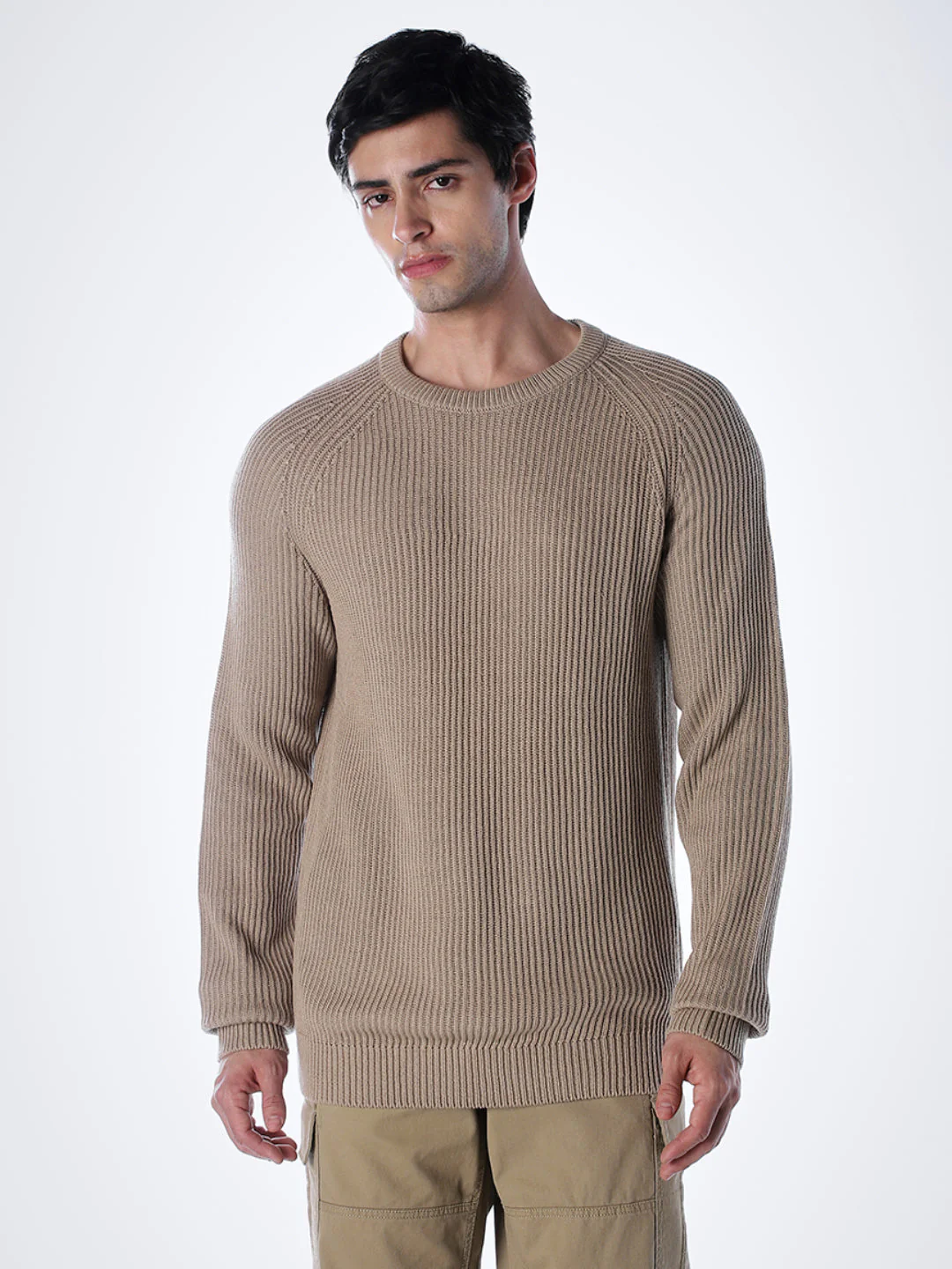 Beige Relaxed Fit Pullover - Image 2
