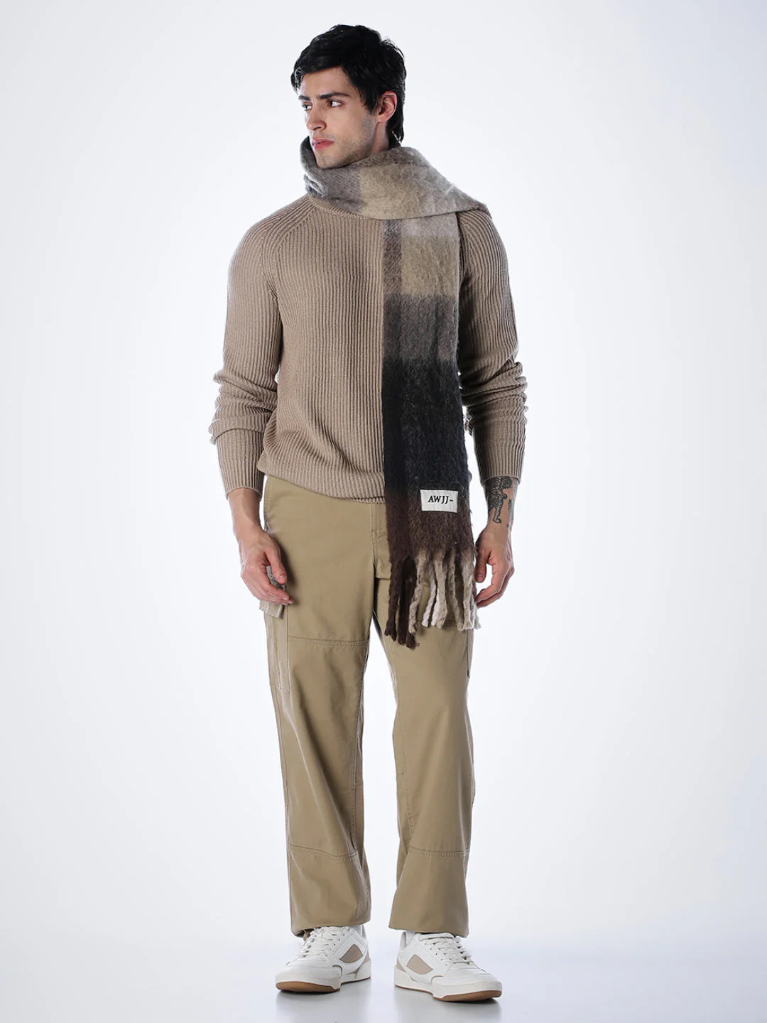 Beige Relaxed Fit Pullover - Image 6