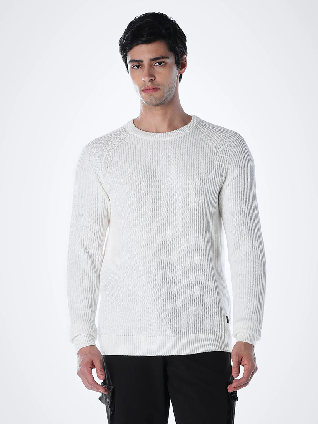 White Relaxed Fit Pullover - Image 2