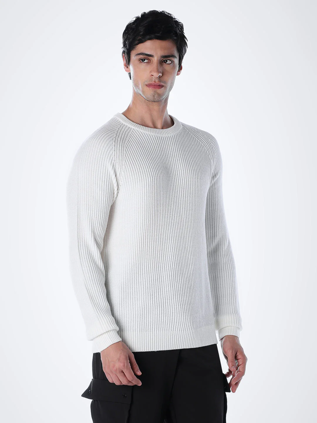 White Relaxed Fit Pullover - Image 3