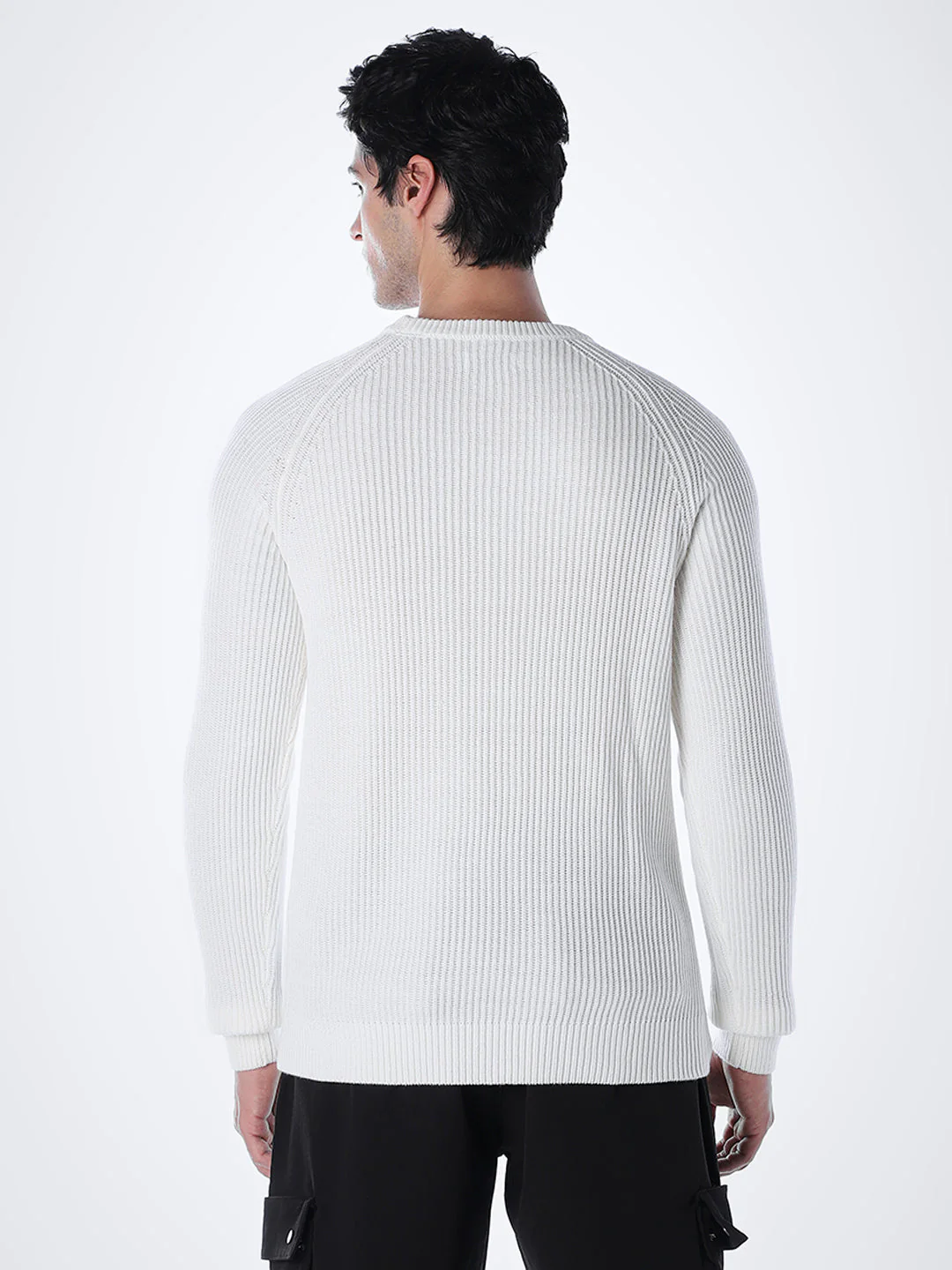 White Relaxed Fit Pullover - Image 4