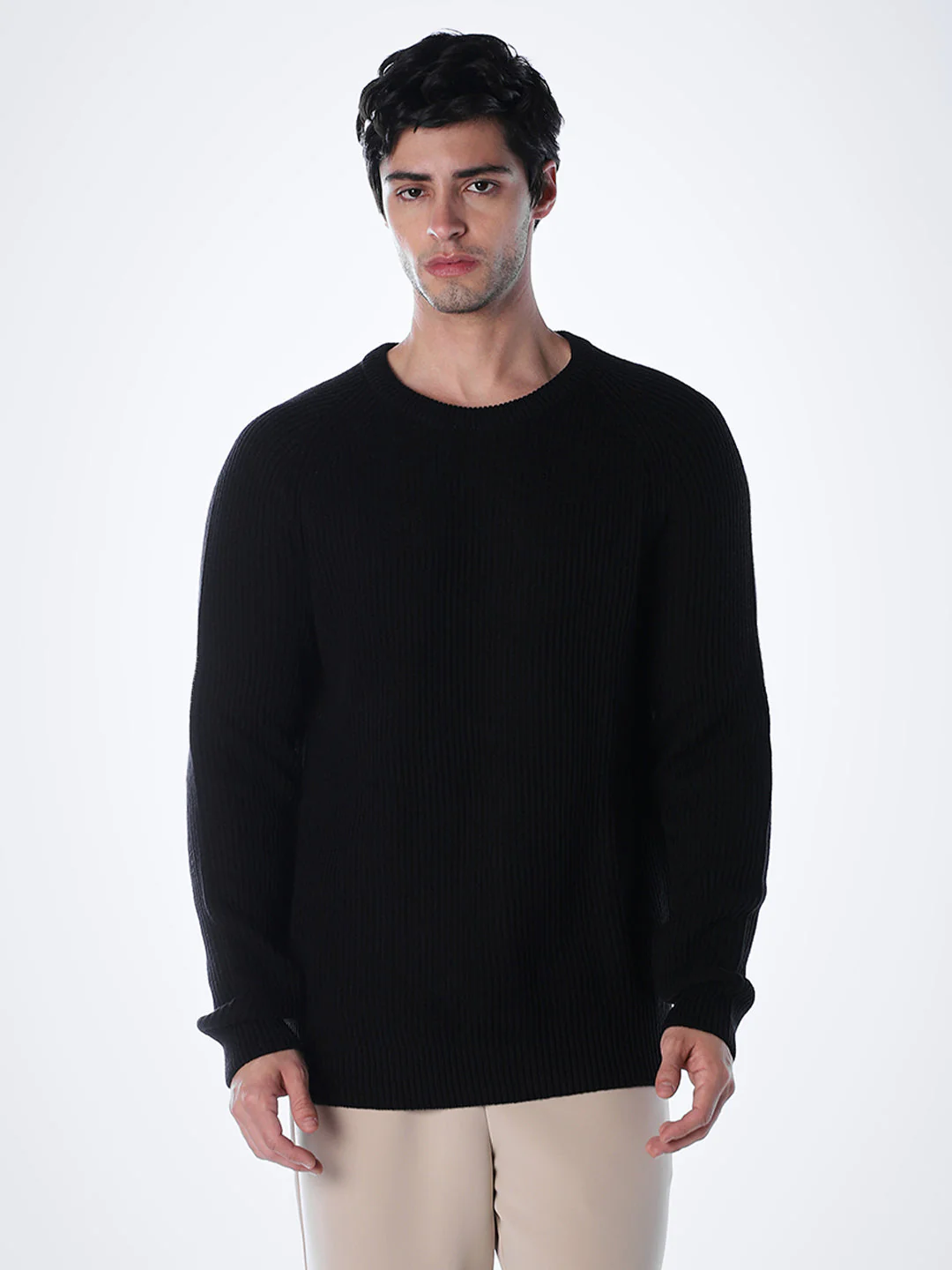 Black Relaxed Fit Pullover - Image 2