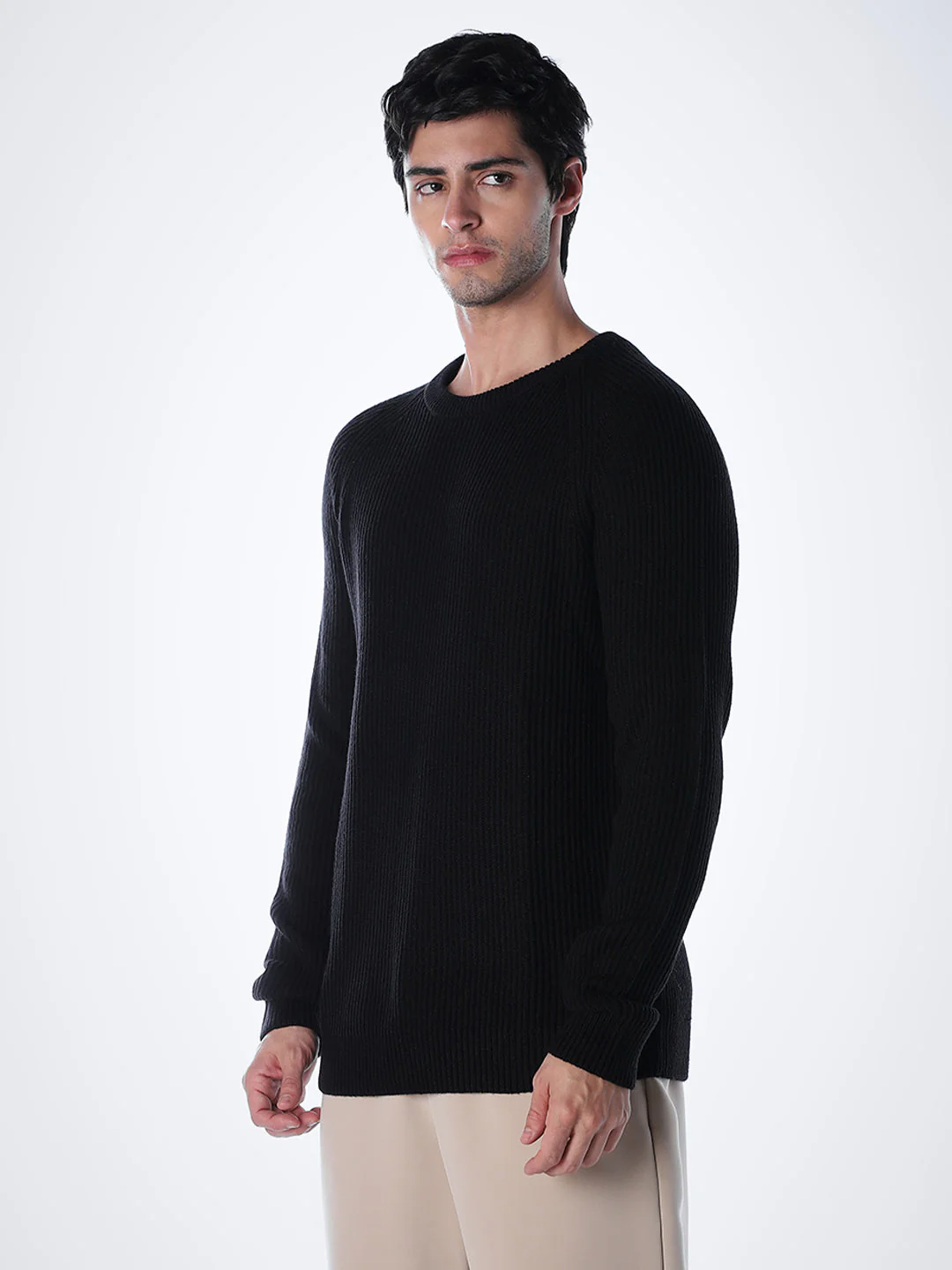 Black Relaxed Fit Pullover - Image 3