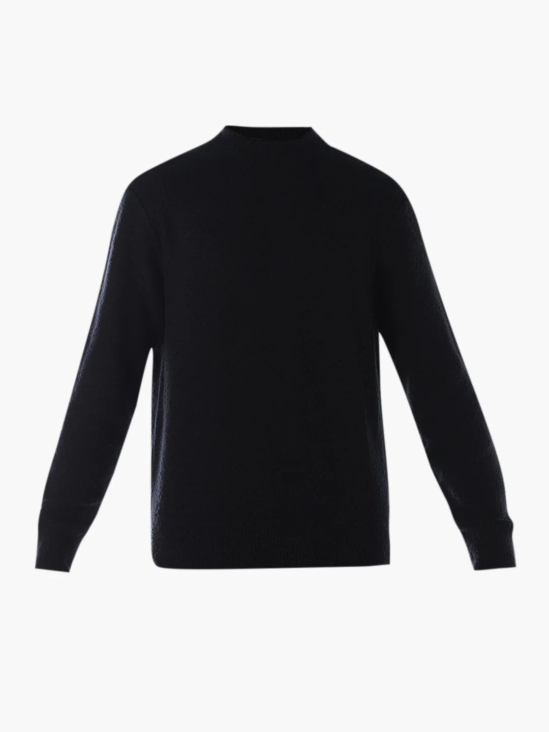 Knitted Relaxed Fit Pullover - Black - Image 7