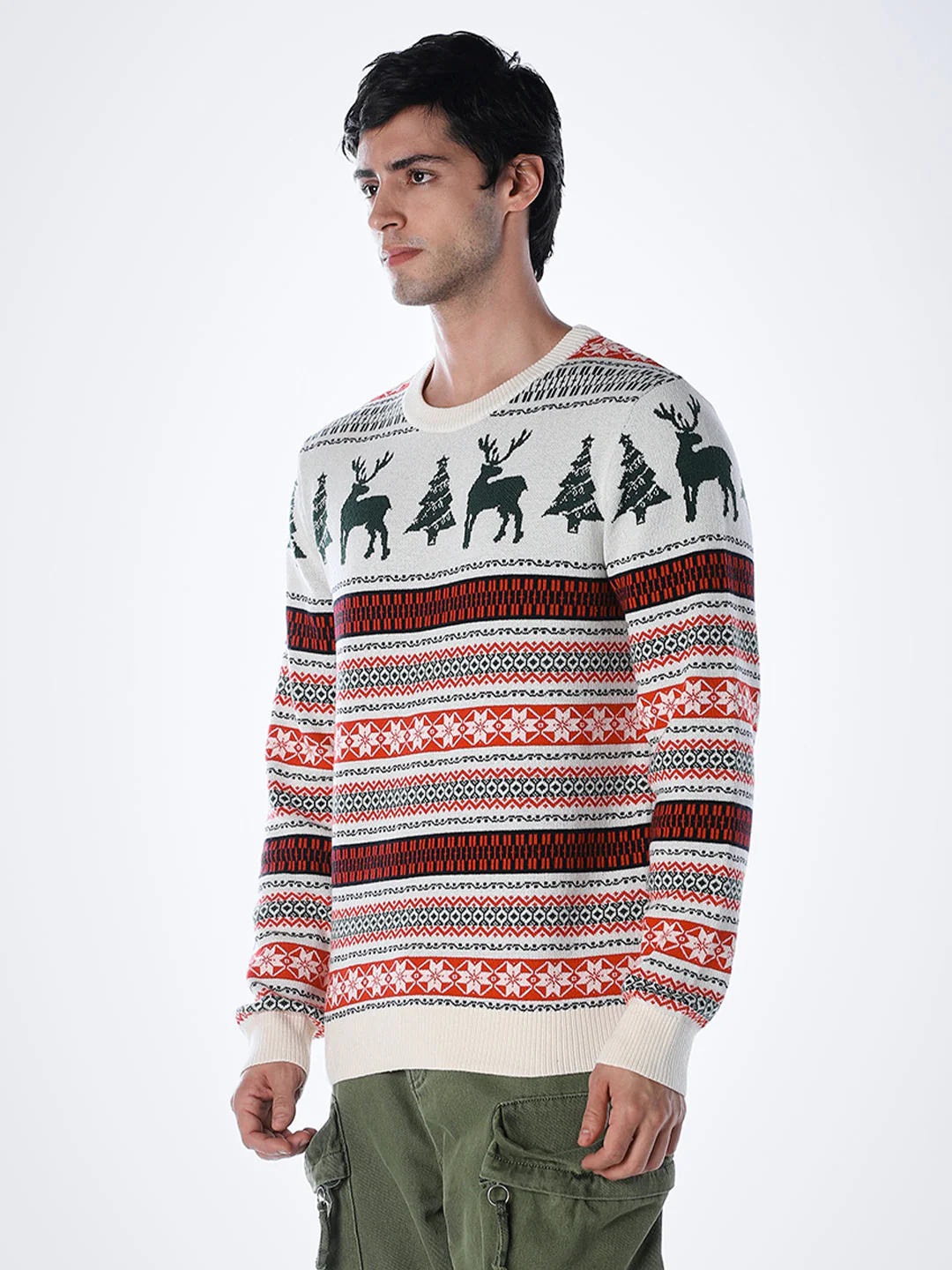 X-MAS Print Jacquard Pullover - Image 3
