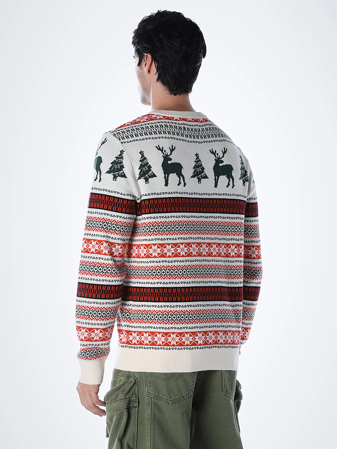 X-MAS Print Jacquard Pullover - Image 4