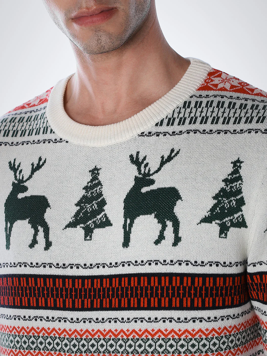 X-MAS Print Jacquard Pullover - Image 5