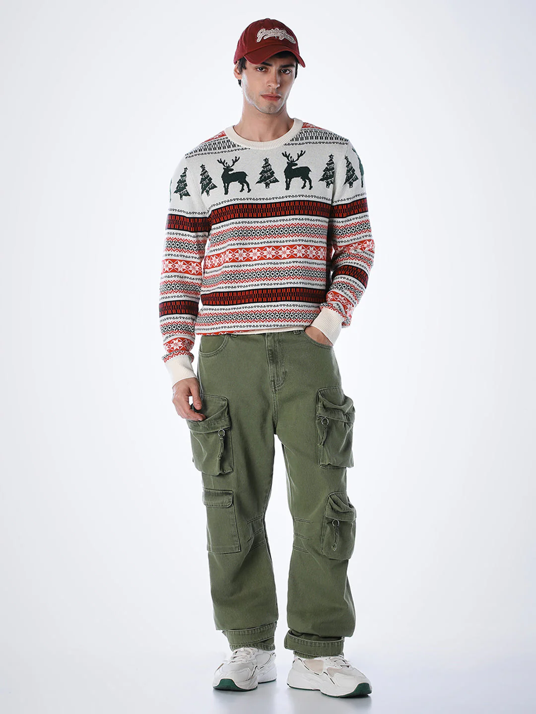 X-MAS Print Jacquard Pullover - Image 6
