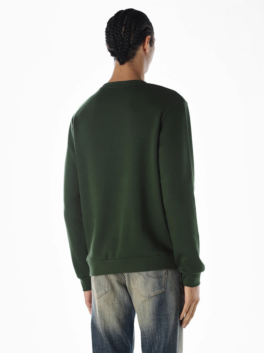 Santa Printed Sweatshirt - Green - Image 4