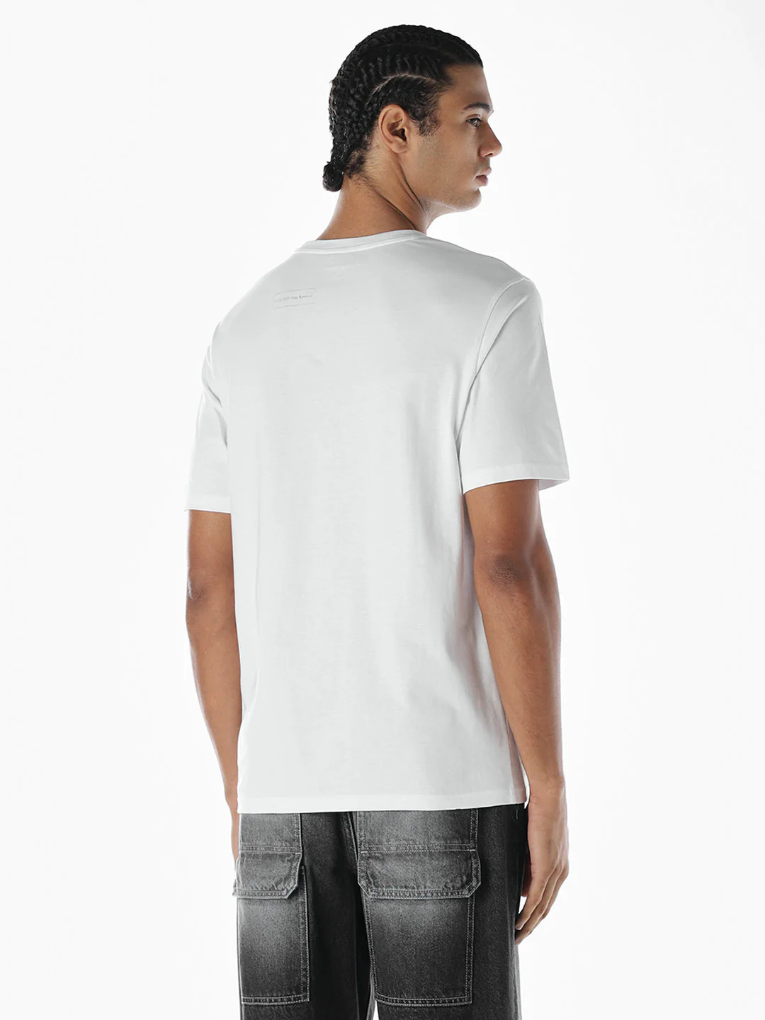 Reindeer X-Mas Printed T-shirt - White - Image 4