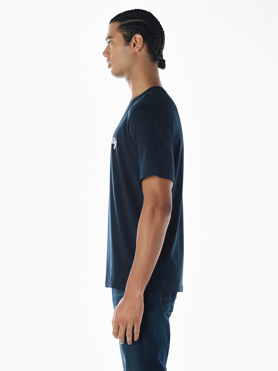 Reindeer X-Mas Printed T-shirt - Blue - Image 3