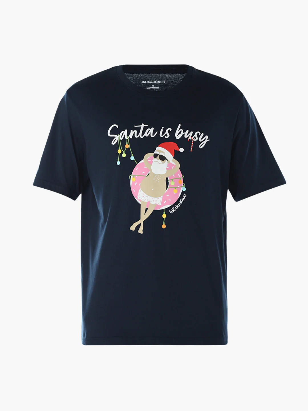 Reindeer X-Mas Printed T-shirt - Blue - Image 7