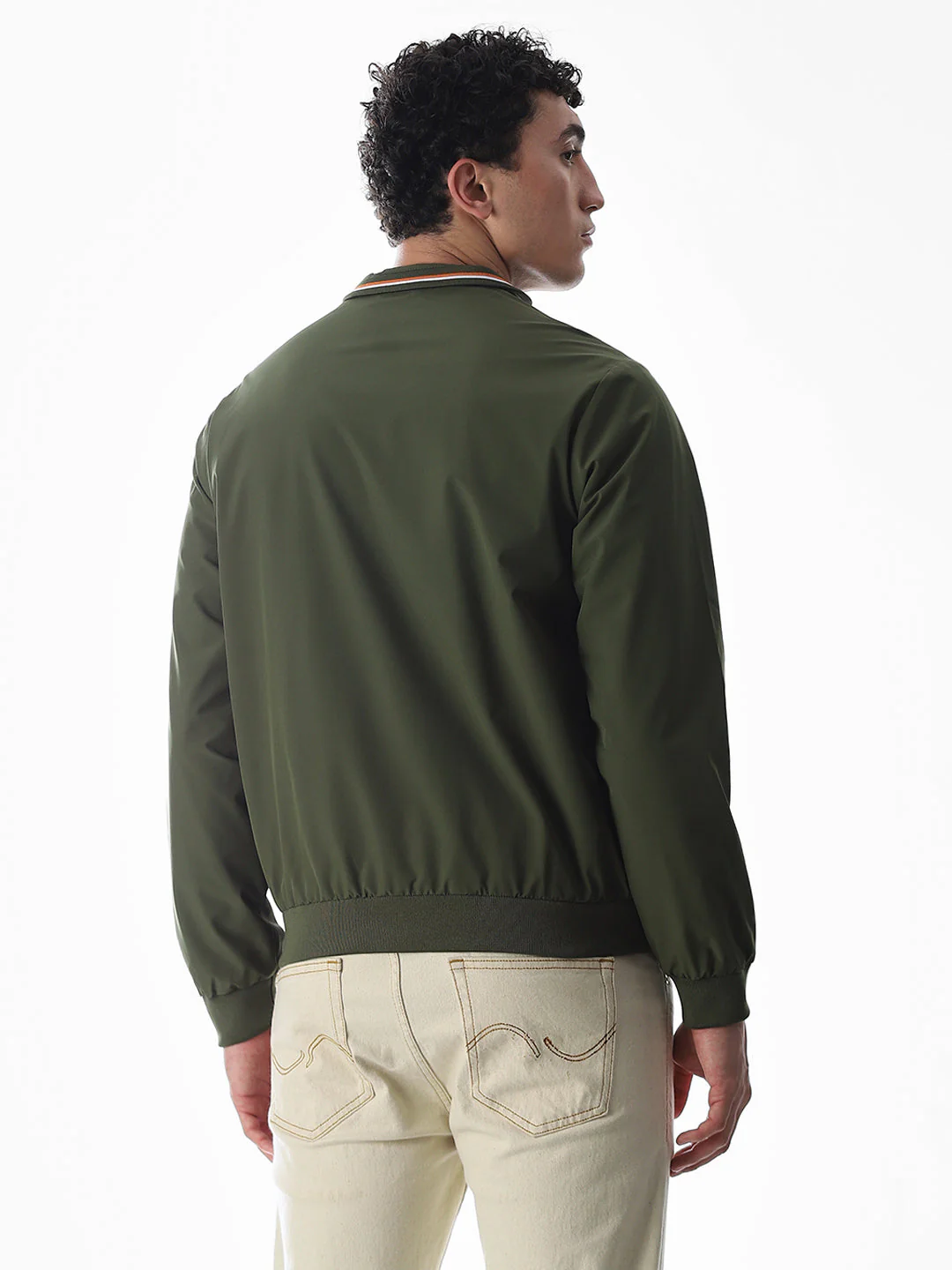 Regular Fit Bomber Jacket - Green - Image 4