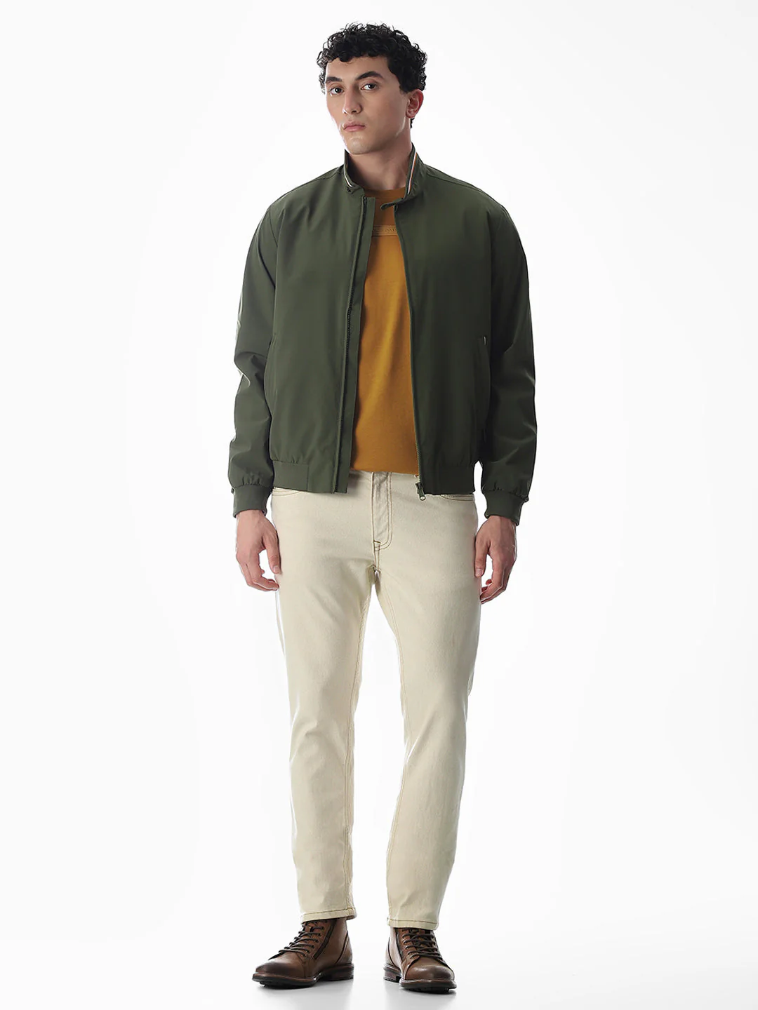 Regular Fit Bomber Jacket - Green - Image 6