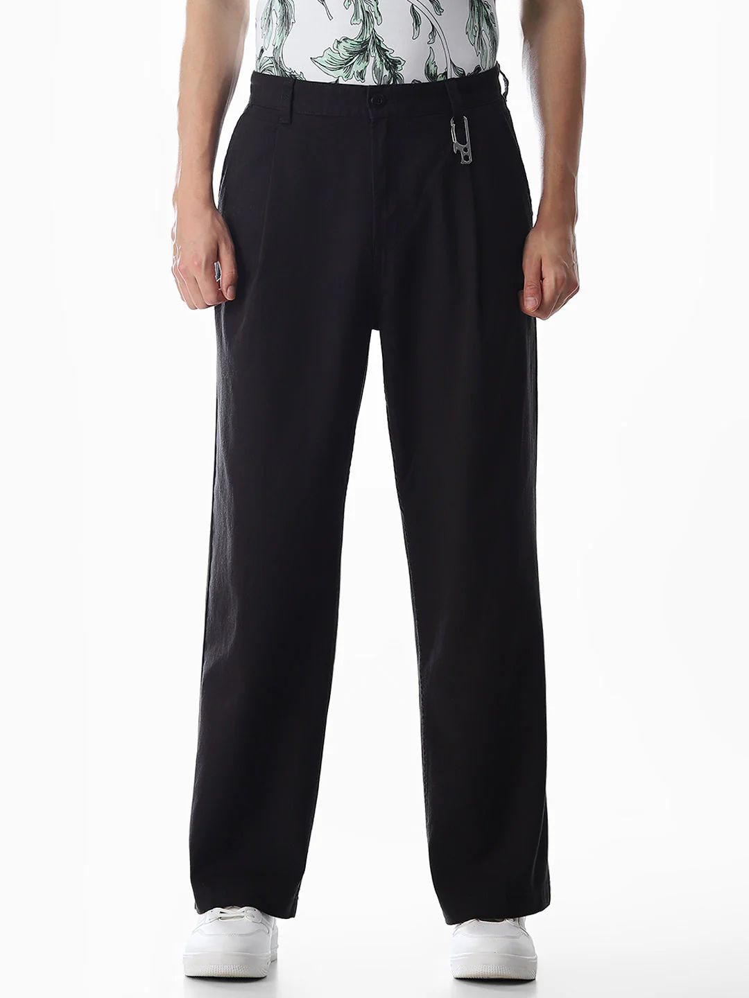Black Loose Fit Cotton Chinos - Image 8