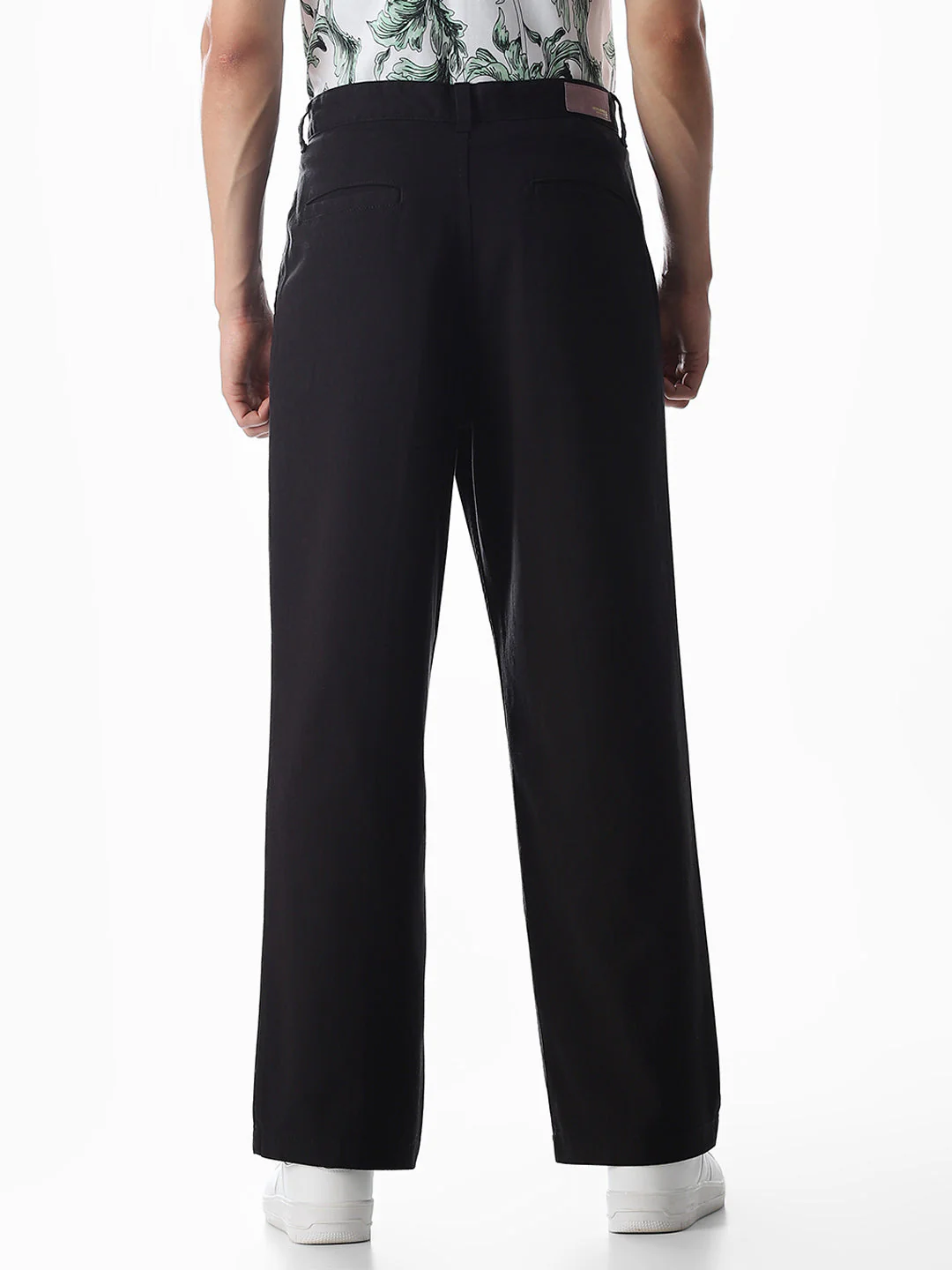 Black Loose Fit Cotton Chinos - Image 9