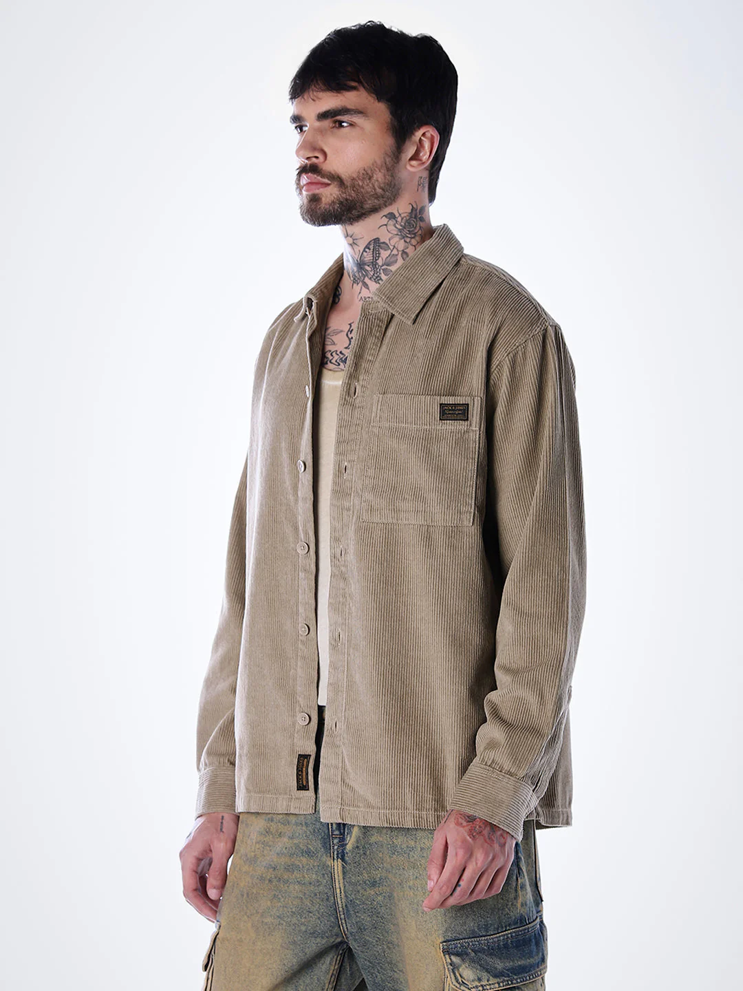 Corduroy Overshirt - Brown - Image 3