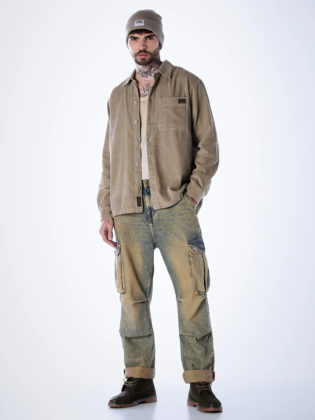 Corduroy Overshirt - Brown - Image 6