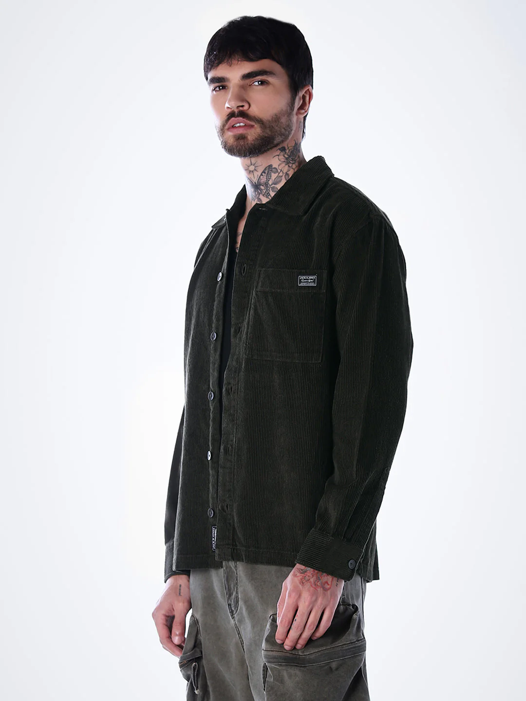 Corduroy Overshirt - Green - Image 3