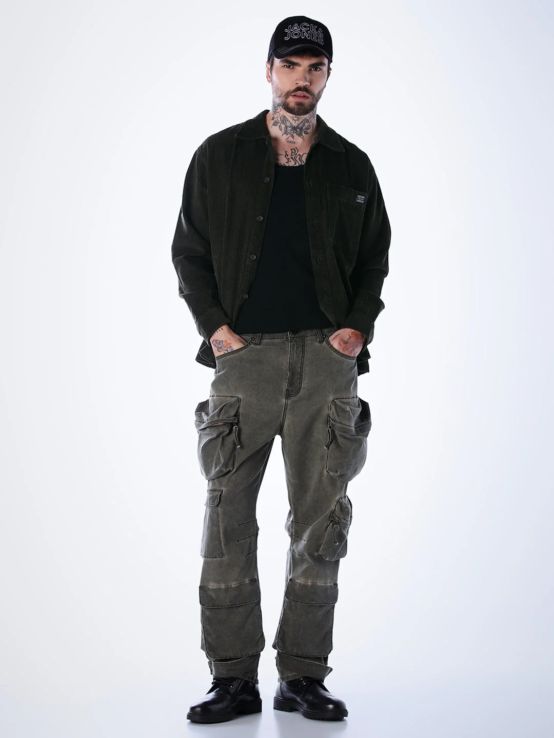 Corduroy Overshirt - Green - Image 6