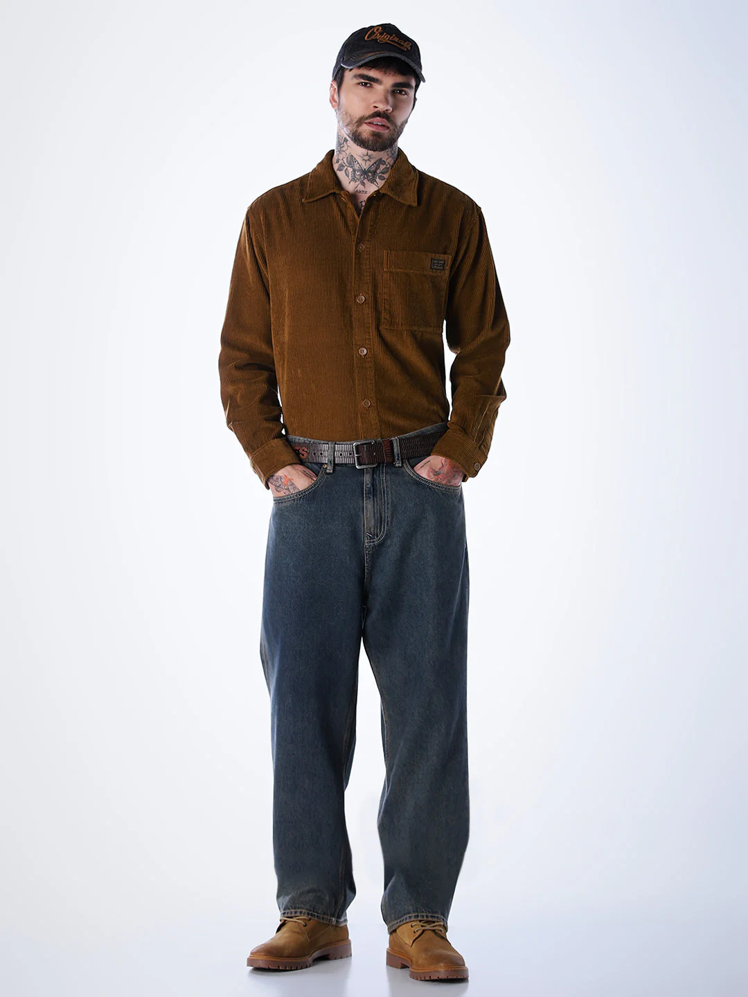 Corduroy Overshirt - Dark Brown - Image 6