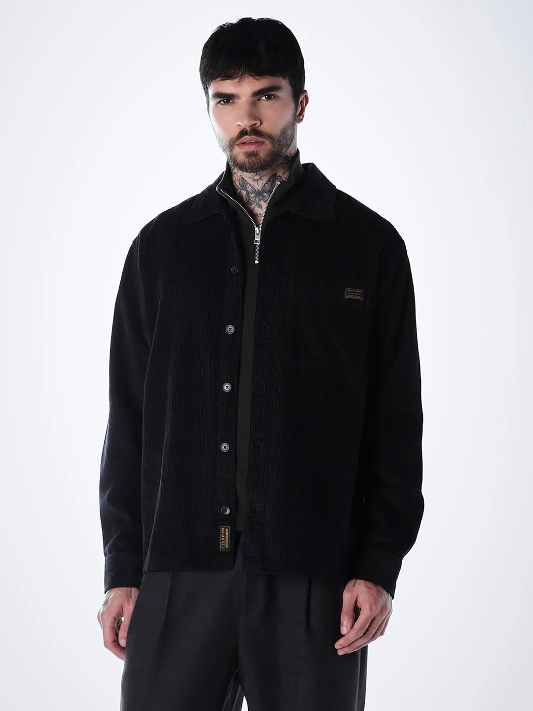 Corduroy Overshirt - Black - Image 2