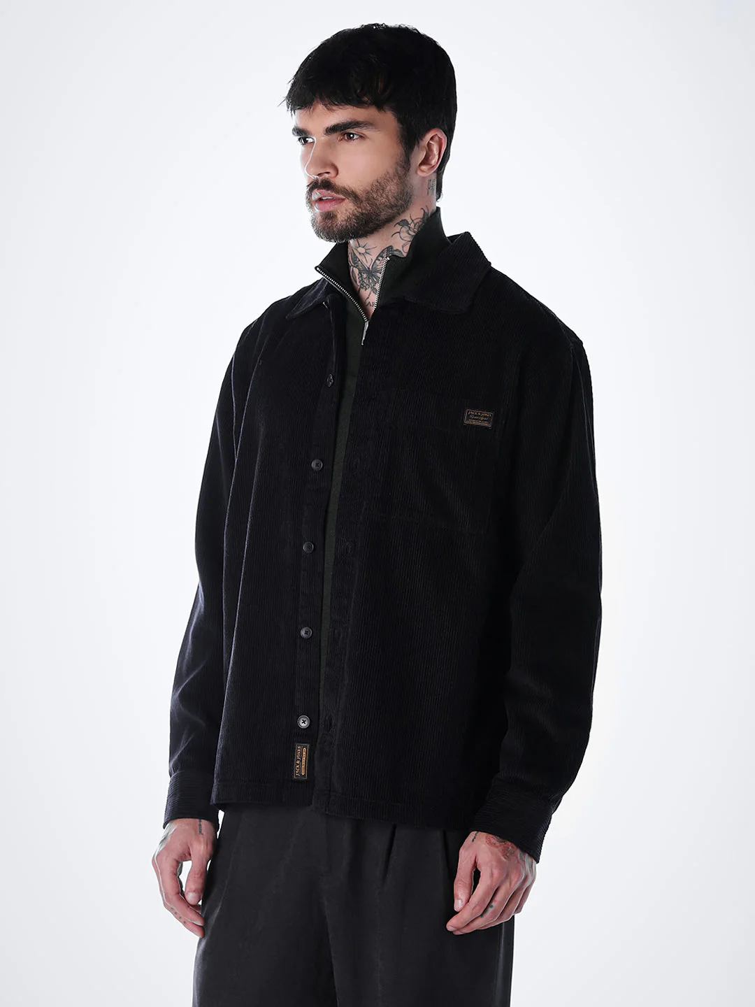 Corduroy Overshirt - Black - Image 3