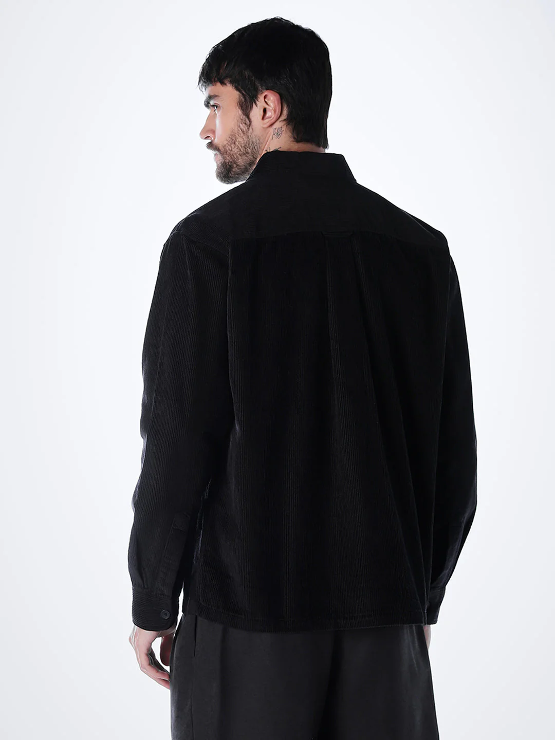 Corduroy Overshirt - Black - Image 4