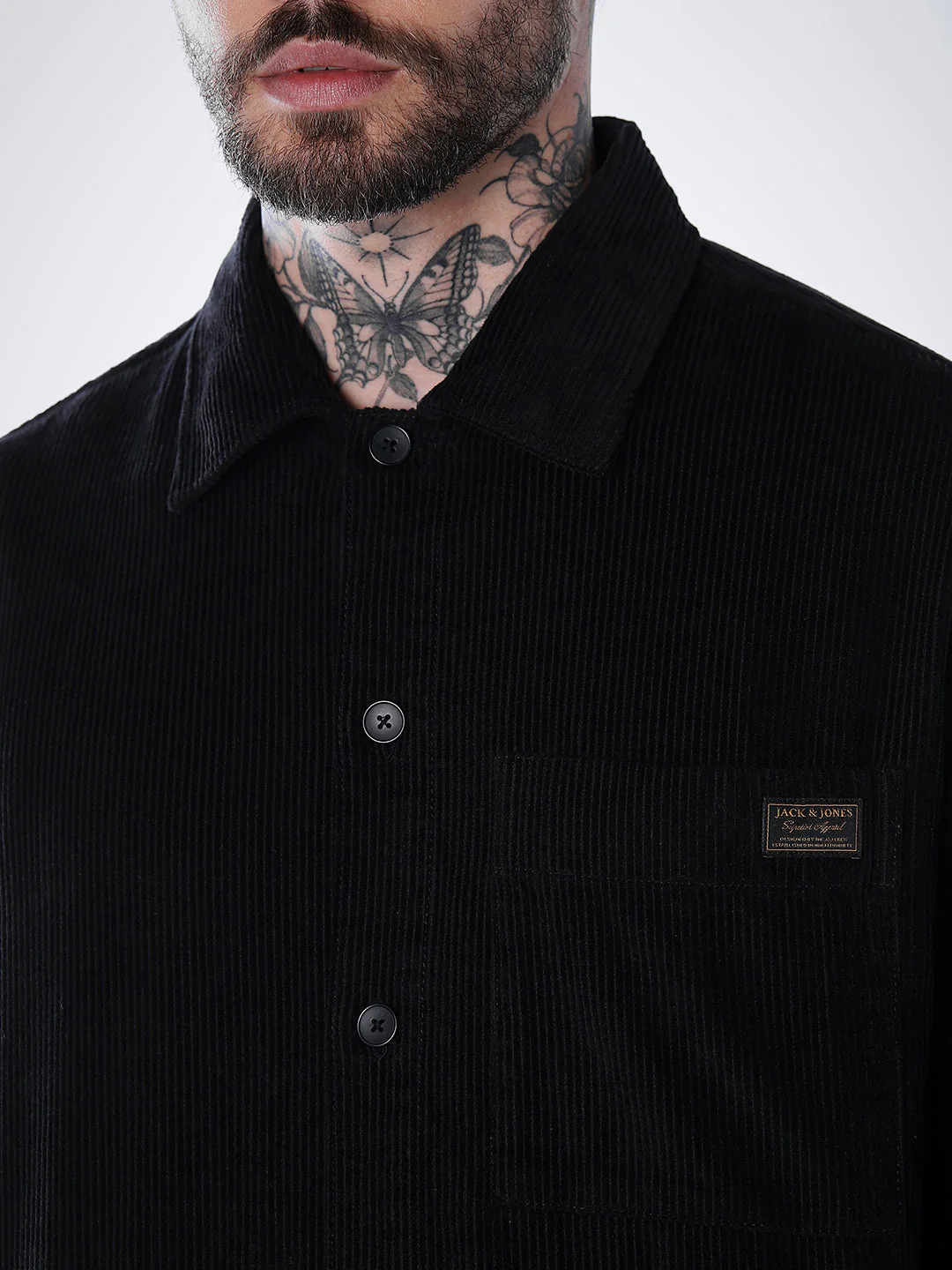 Corduroy Overshirt - Black - Image 5
