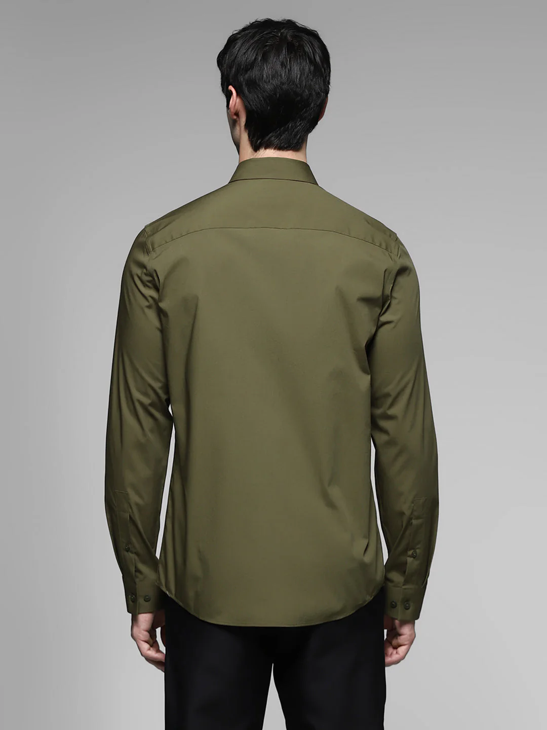 Olive Slim Fit Formal Shirt - Image 9