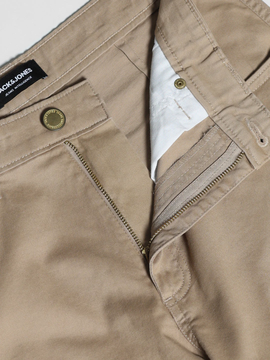 Beige Anti Fit Cargos - Image 5