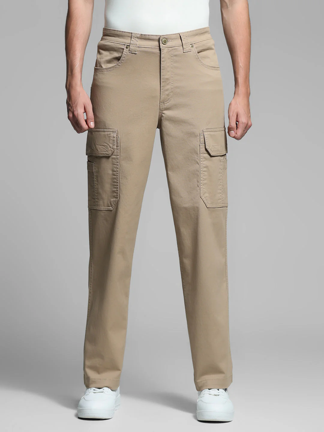 Beige Anti Fit Cargos - Image 8
