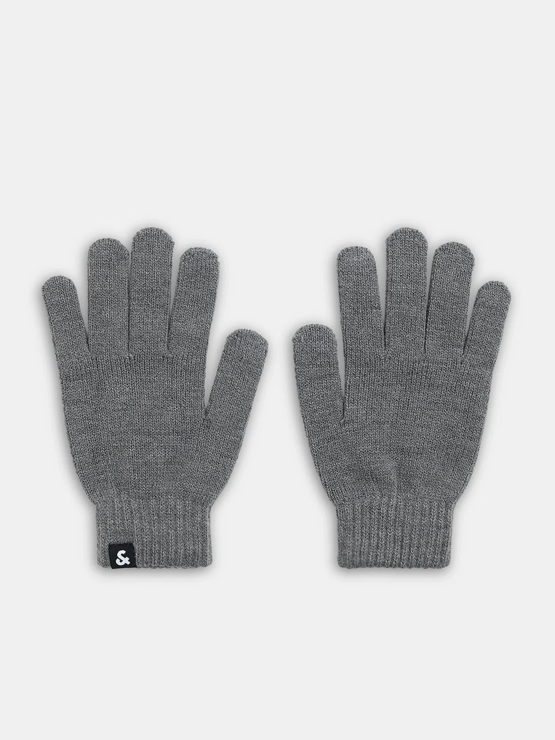 Grey Knitted Gloves
