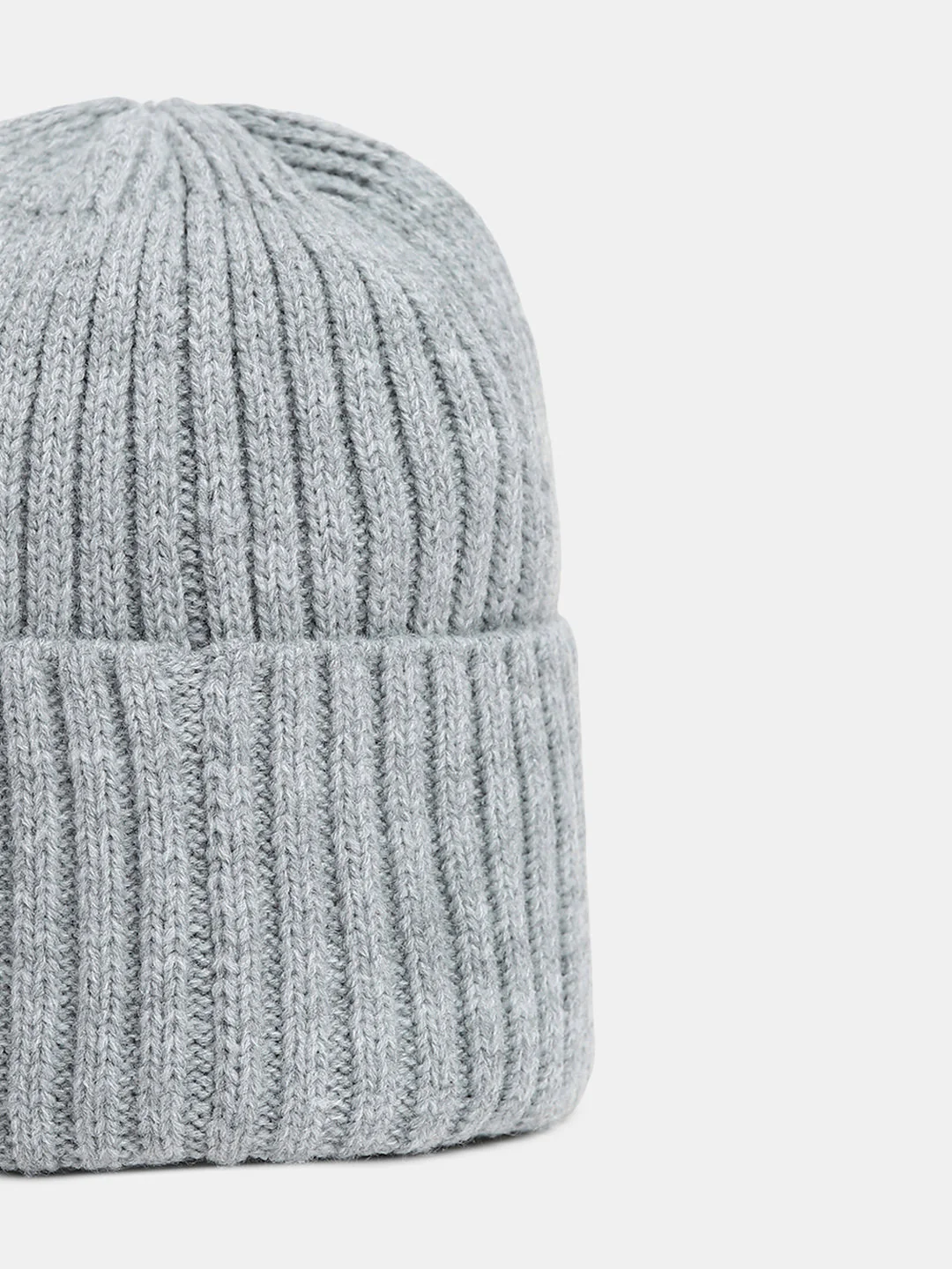 Light Grey Knitted Beanie - Image 2